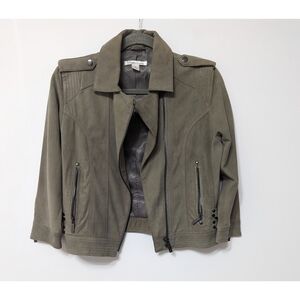 Kenneth Cole New York Suede Leather Motorcycle Moto Biker Jacket Size S